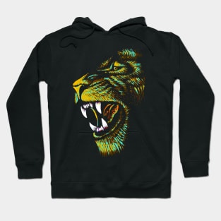 Artistic Lion Head - Lion Drawing Hoodie